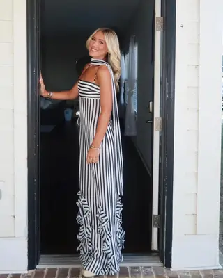Rodeo  House of Harlow 1960 - NWT!! House of Harlow 1960 x REVOLVE Nieve Maxi  Dress in Black &amp;amp; White Stripe