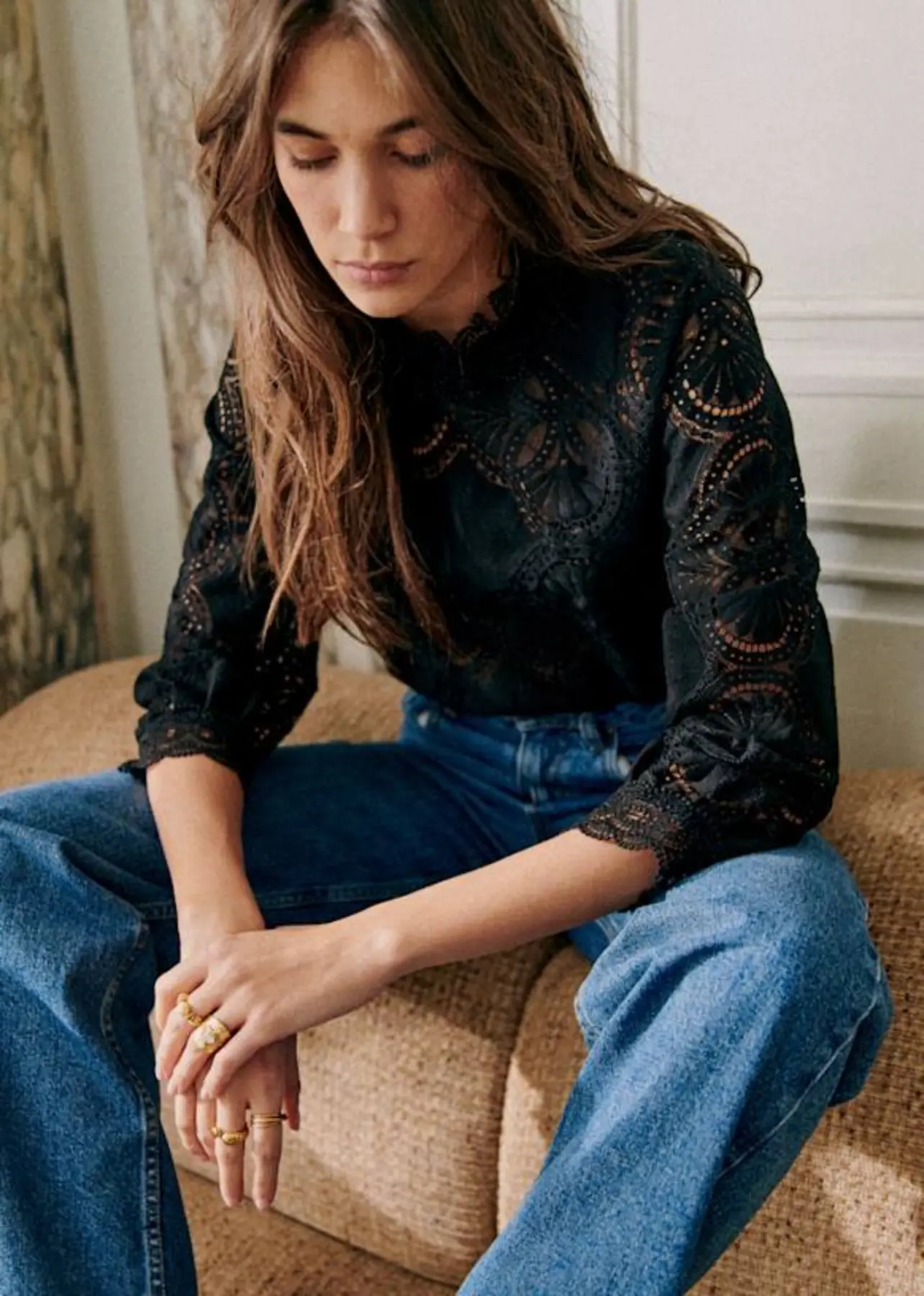 Rodeo – Sezane - Blouse Bianca - Noir