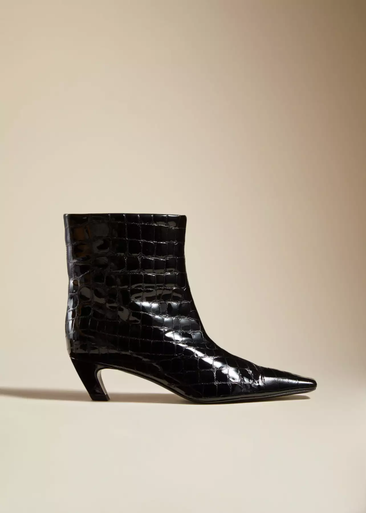 Rodeo – KHAITE - The Arizona Boot in Black Croc Embossed Leather