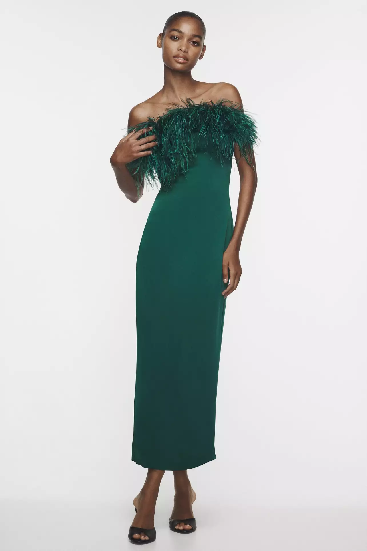 zara satin dress