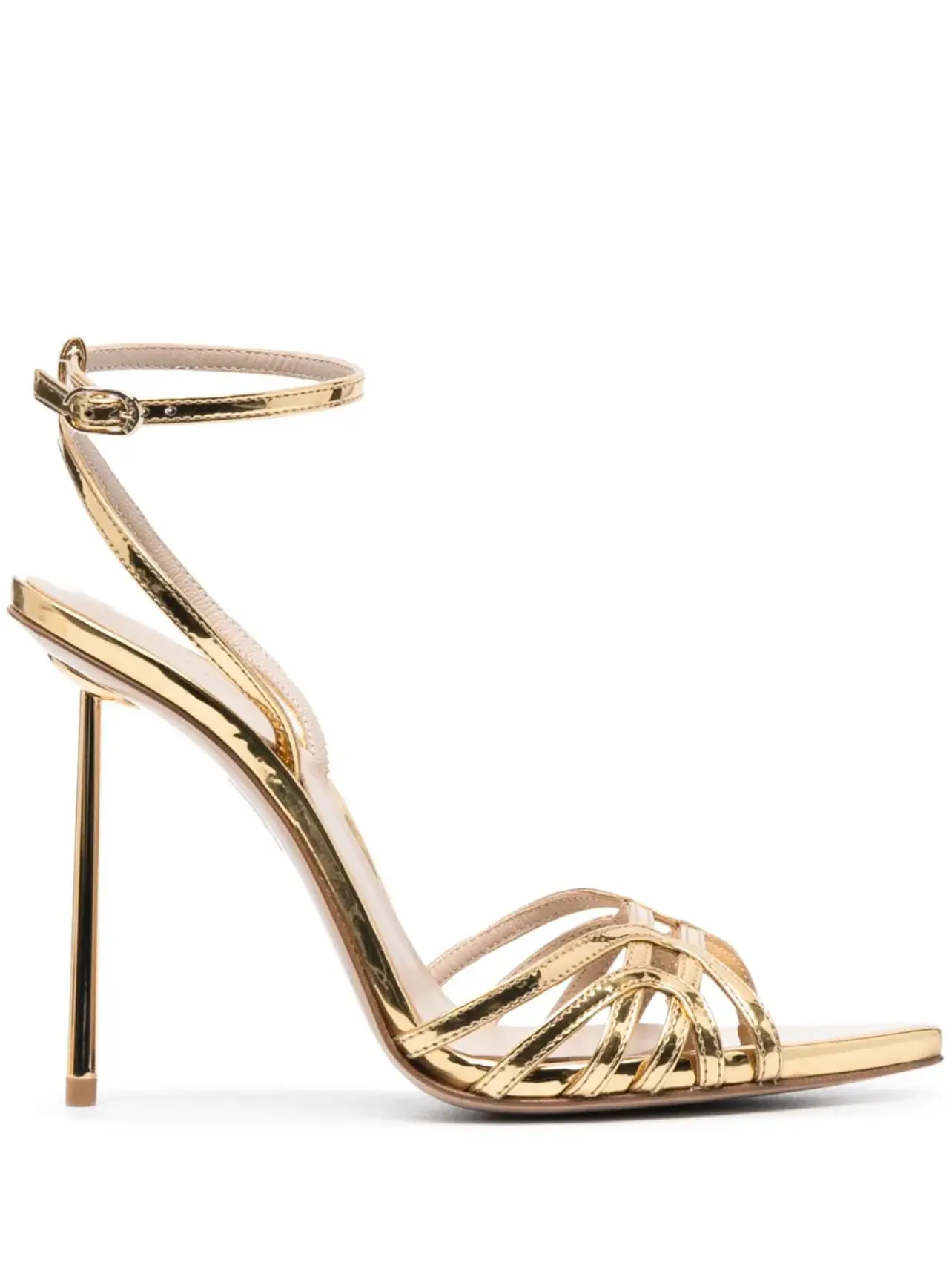 サンダル・ミュール LE SILLA Women Sandals 1214B020MTPPPAN043 Gold GWEN SANDAL 120 mm PLATINO | Le Silla