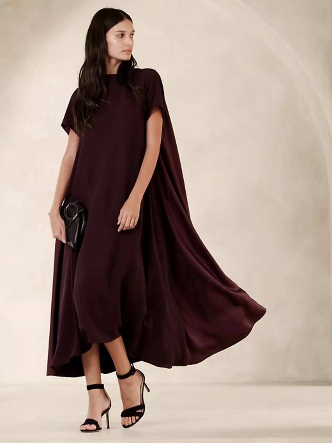 パーティードレス Crepe Maxi Dress IMG_6494_50c40b88-3b10-4f2d-