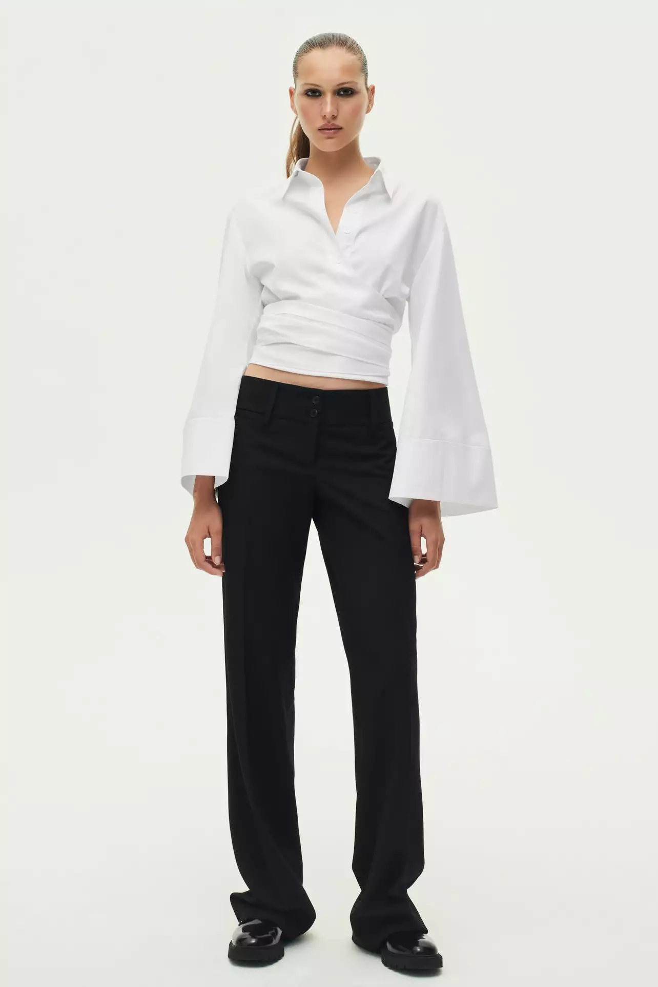 トップス SIS Wrap shirt/WHITE SIS Wrap shirt/WHITE