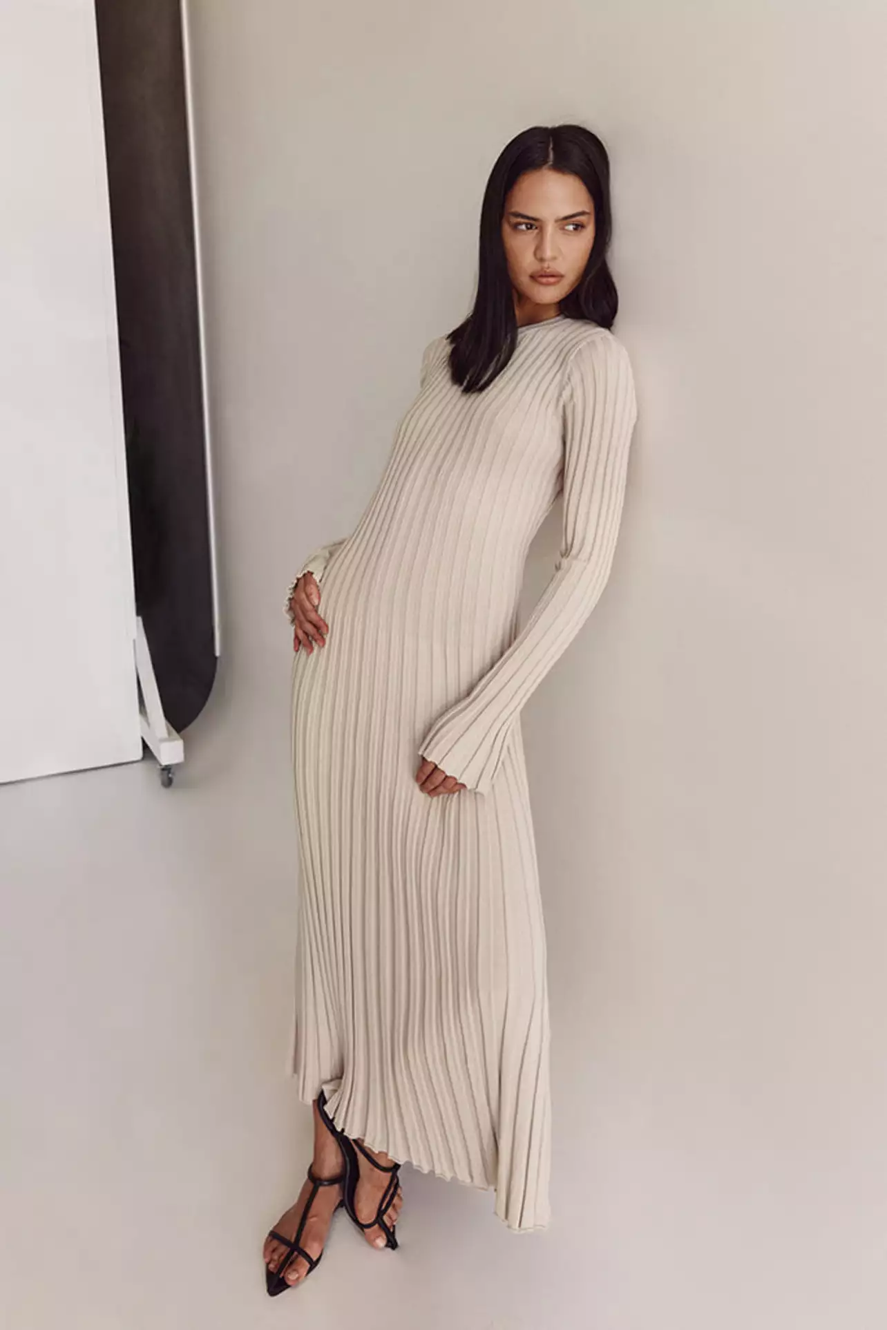 chinese dress ladies ABIGAIL WHITE HYBRID MIDI DRESS – DISSH main image 1