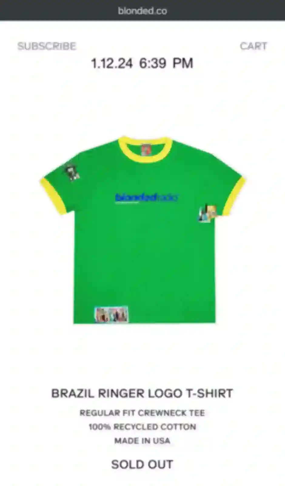 Frank Ocean brazil リンガーT Rodeo – Frank Ocean - Frank Ocean Blonded Brazil T-Shirt