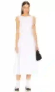 Rodeo  Helsa - Stretch Cotton Sateen Midi Dress in White from Revolve.com
