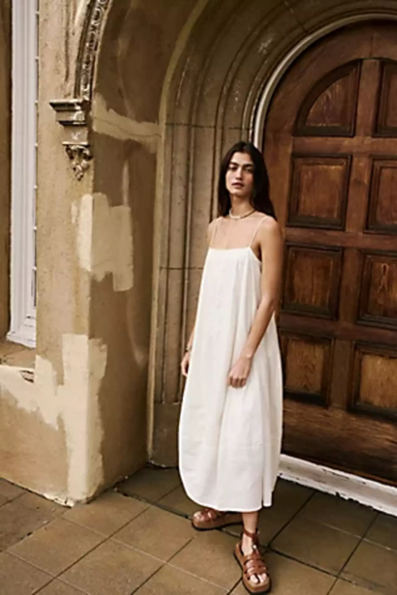 free people brown and white dress Nev Skirt