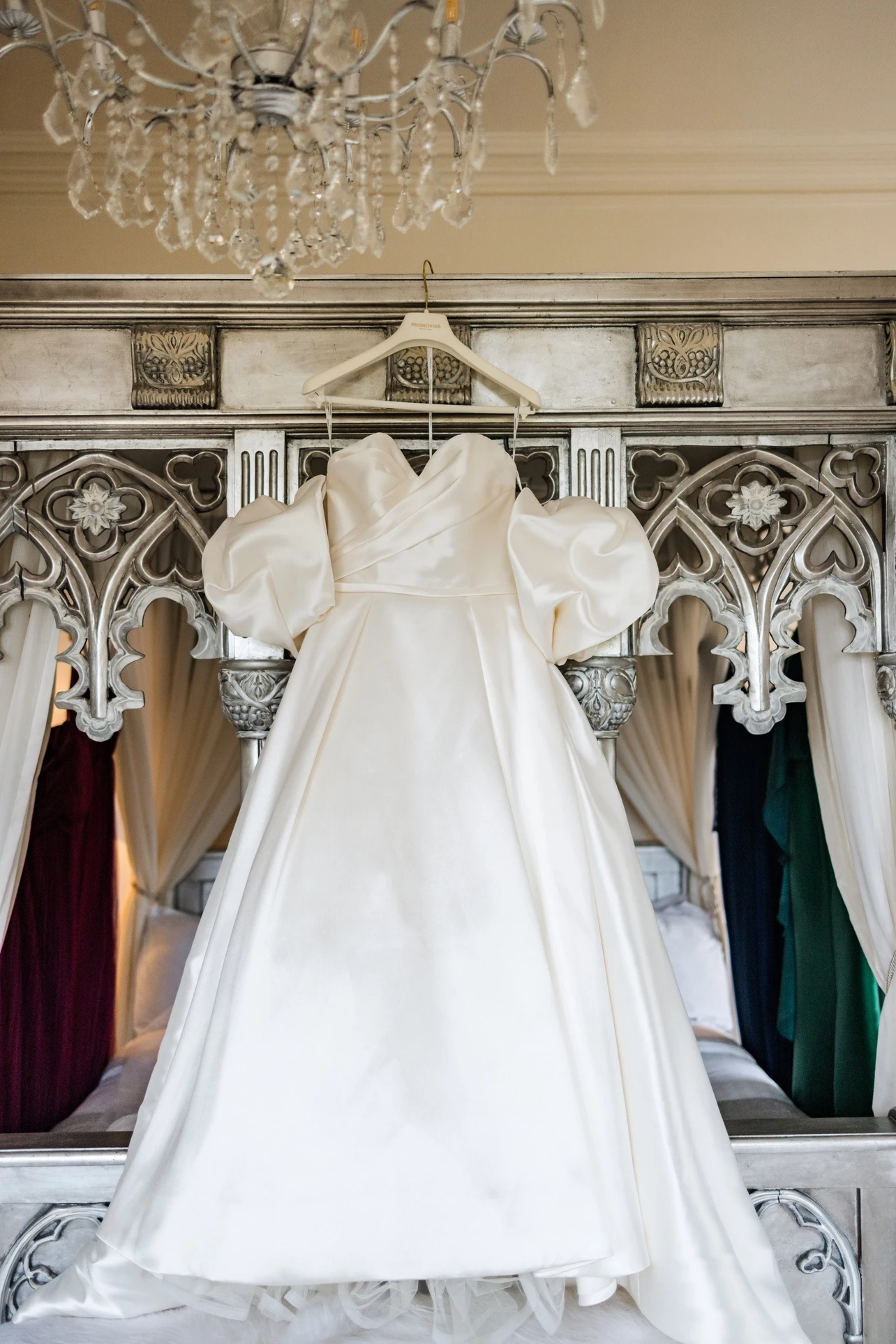 green emerald velvet dress Pronovias Emilia – Nearly Newlywed main image 1