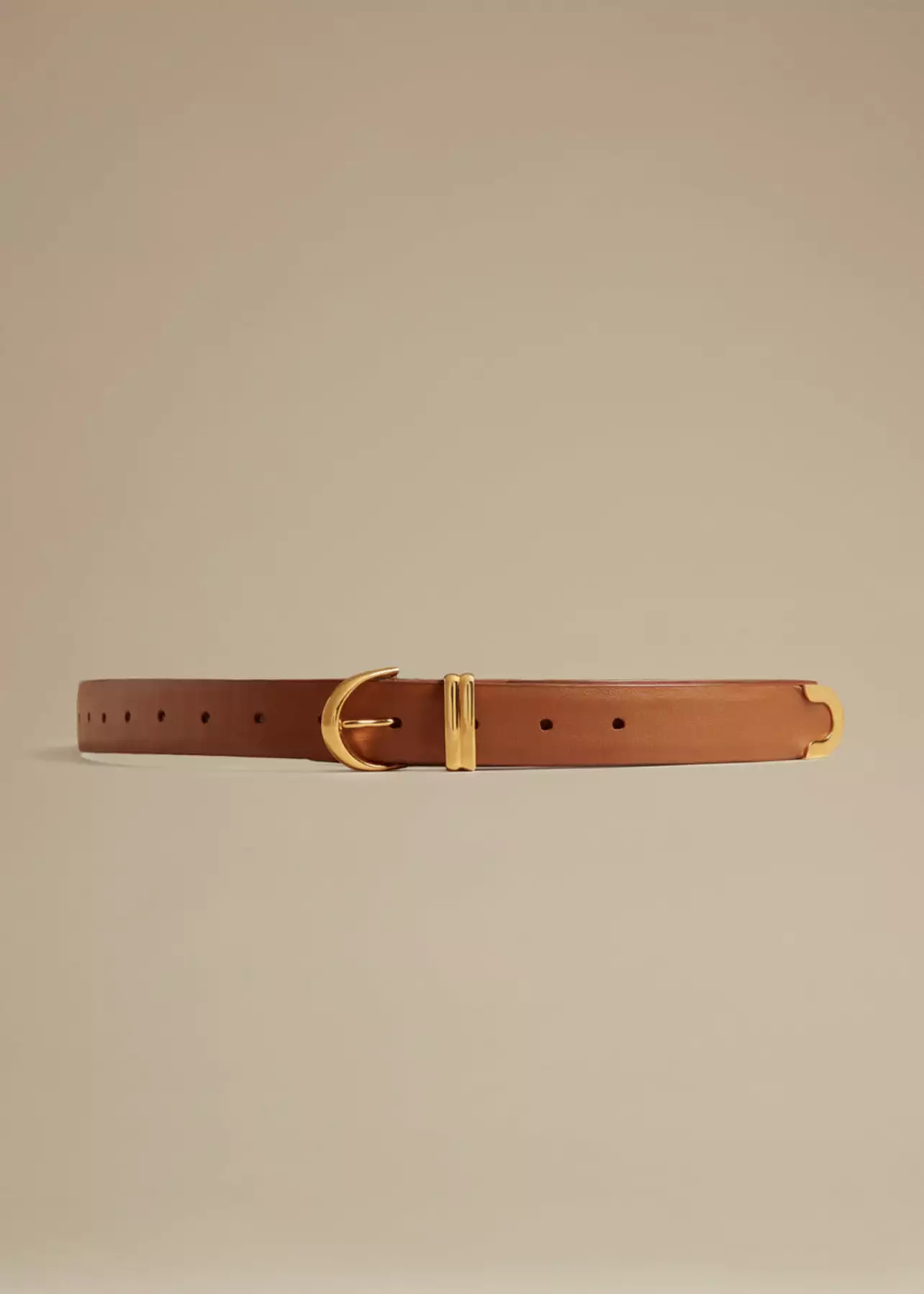 Rodeo – KHAITE - The Bambi Belt in Caramel Leather with Gold