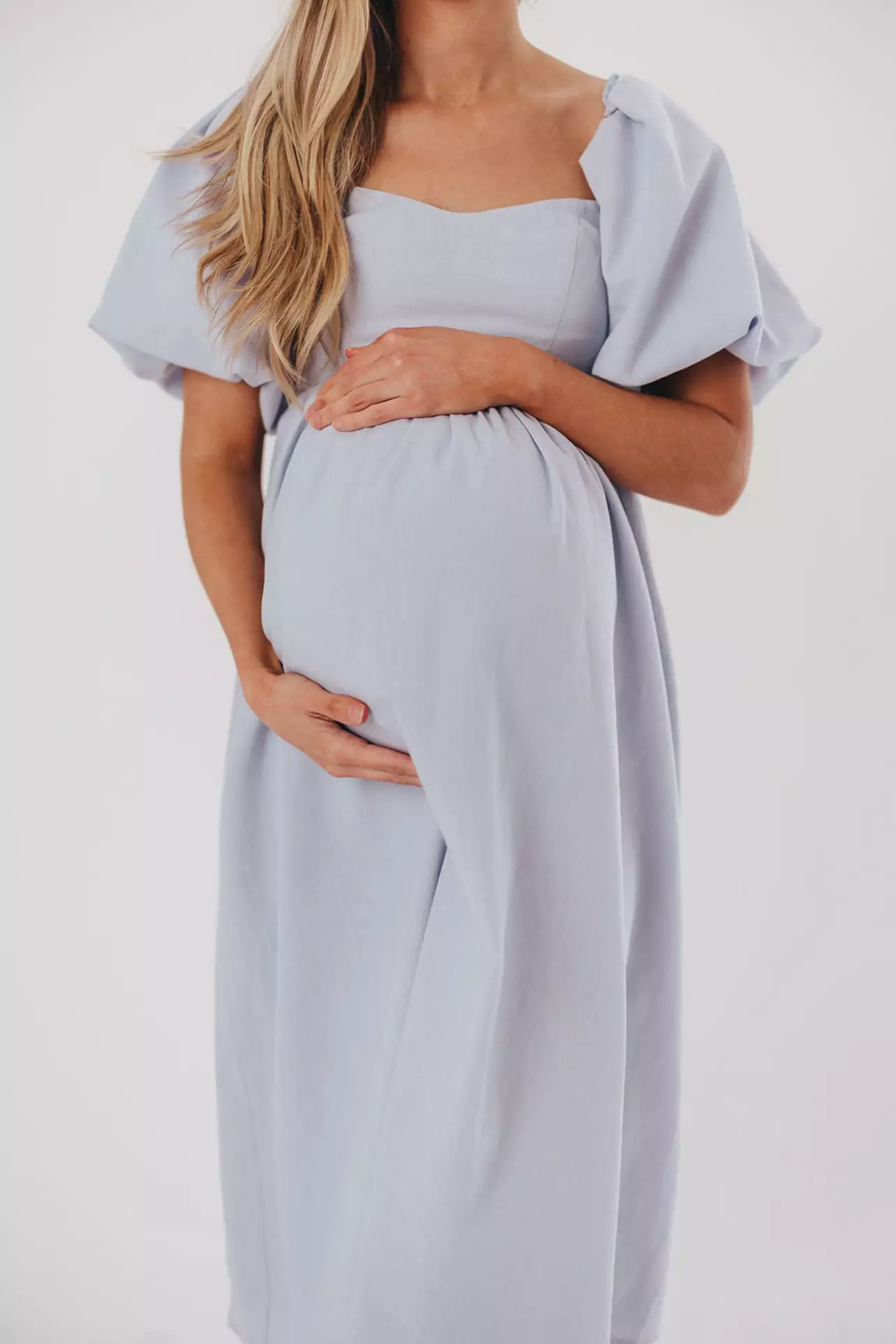 Rodeo  endless blu - Hamilton Midi Dress in Light Blue - Bump Friendly &  Inclusive Sizing (S-3XL)