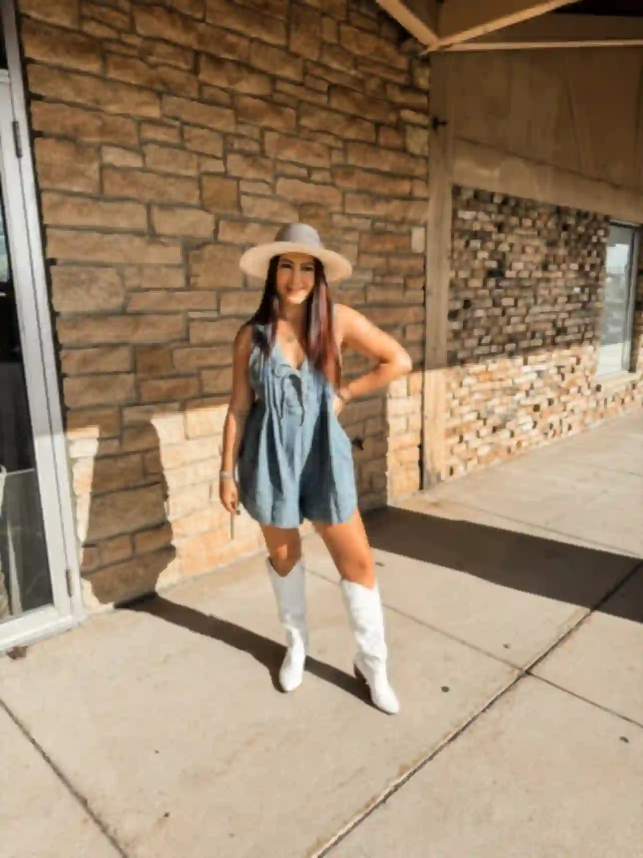 Rodeo  Ama La Vita - Free People Webster Romper- Falling Rain | Ama La Vita