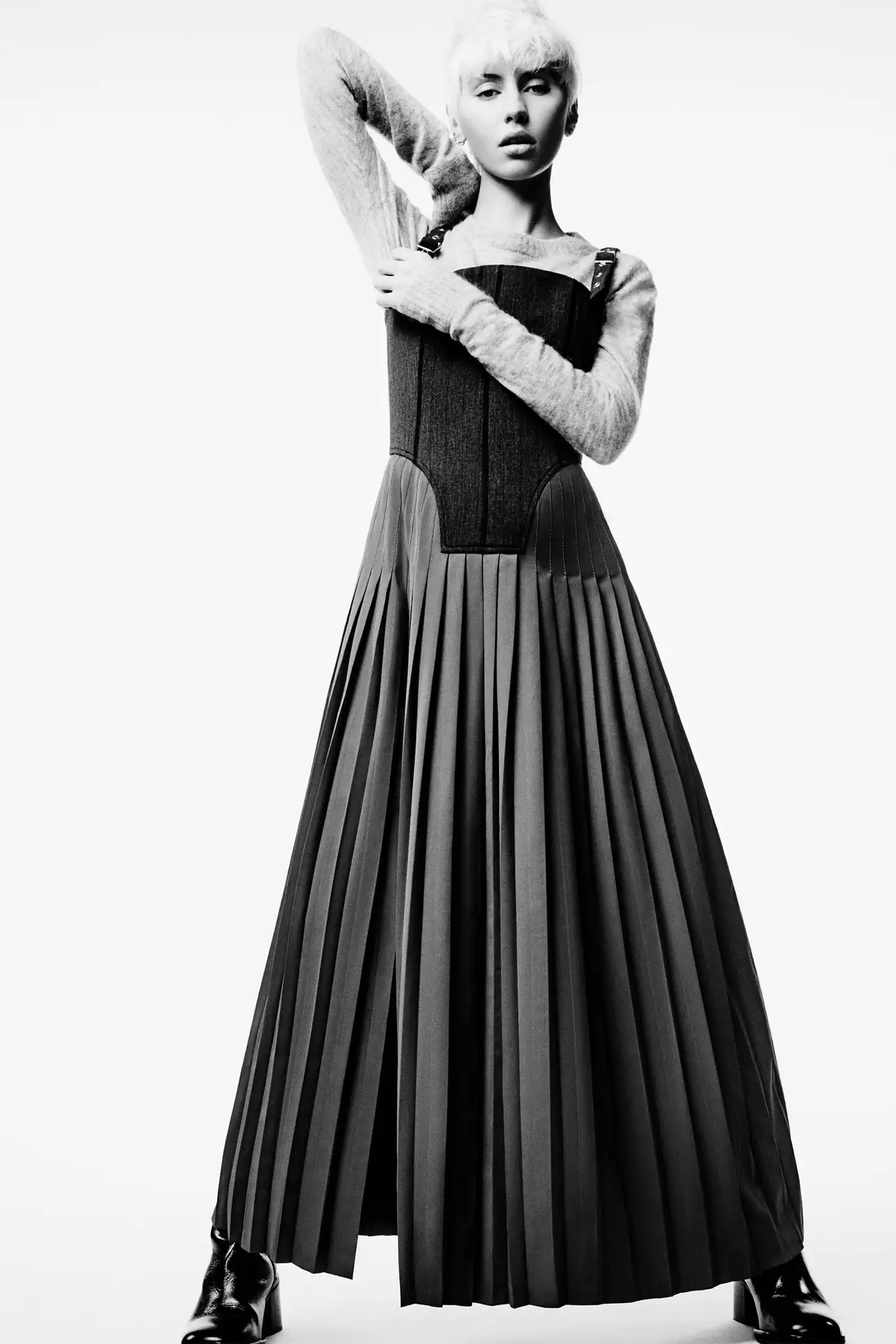 Rodeo  ZARA - PLEATED BUSTIER DRESS ZW COLLECTION