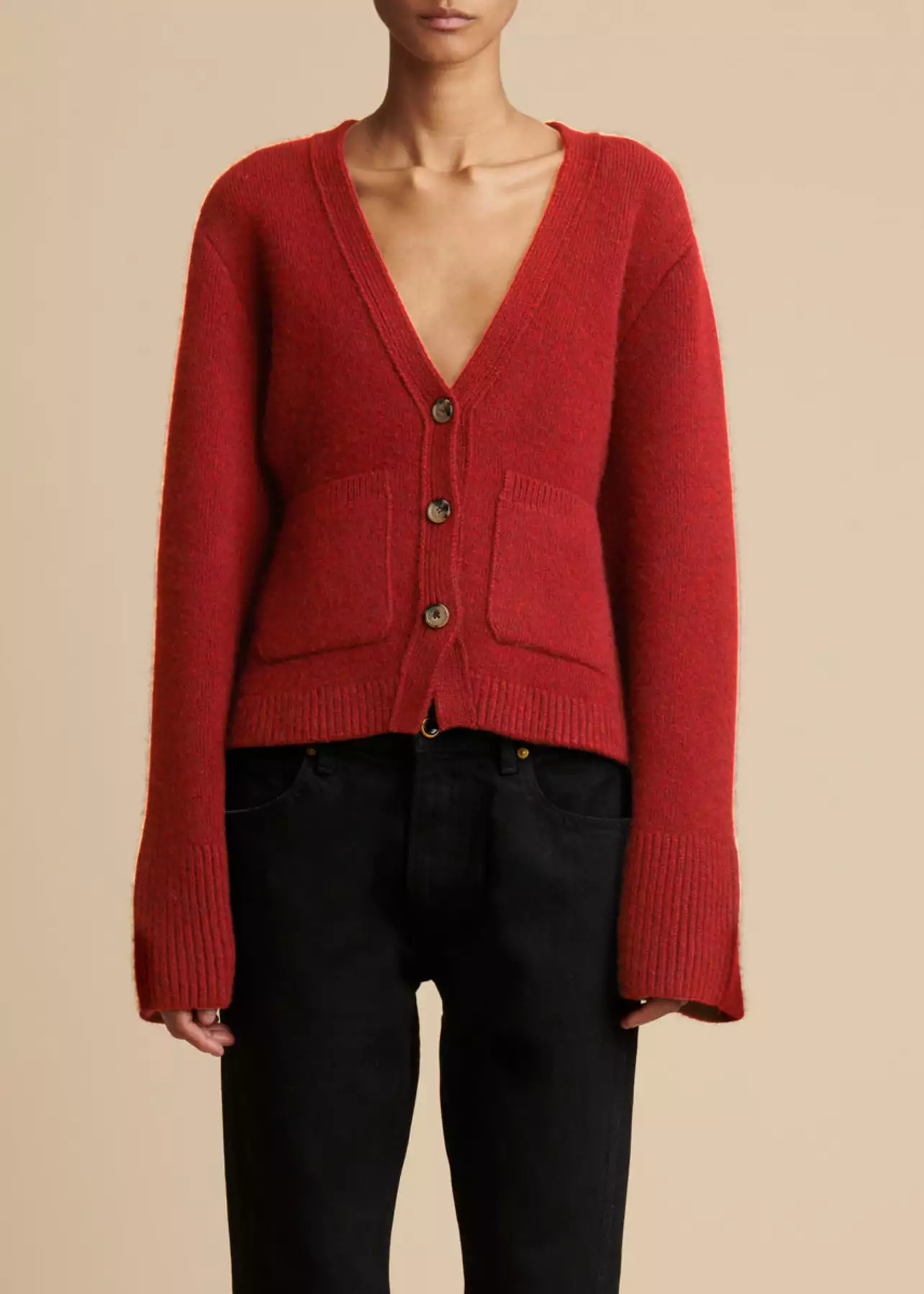 カーディガン khaite scarlet cardigan Scarlet Cardigan in Barley – KHAITE
