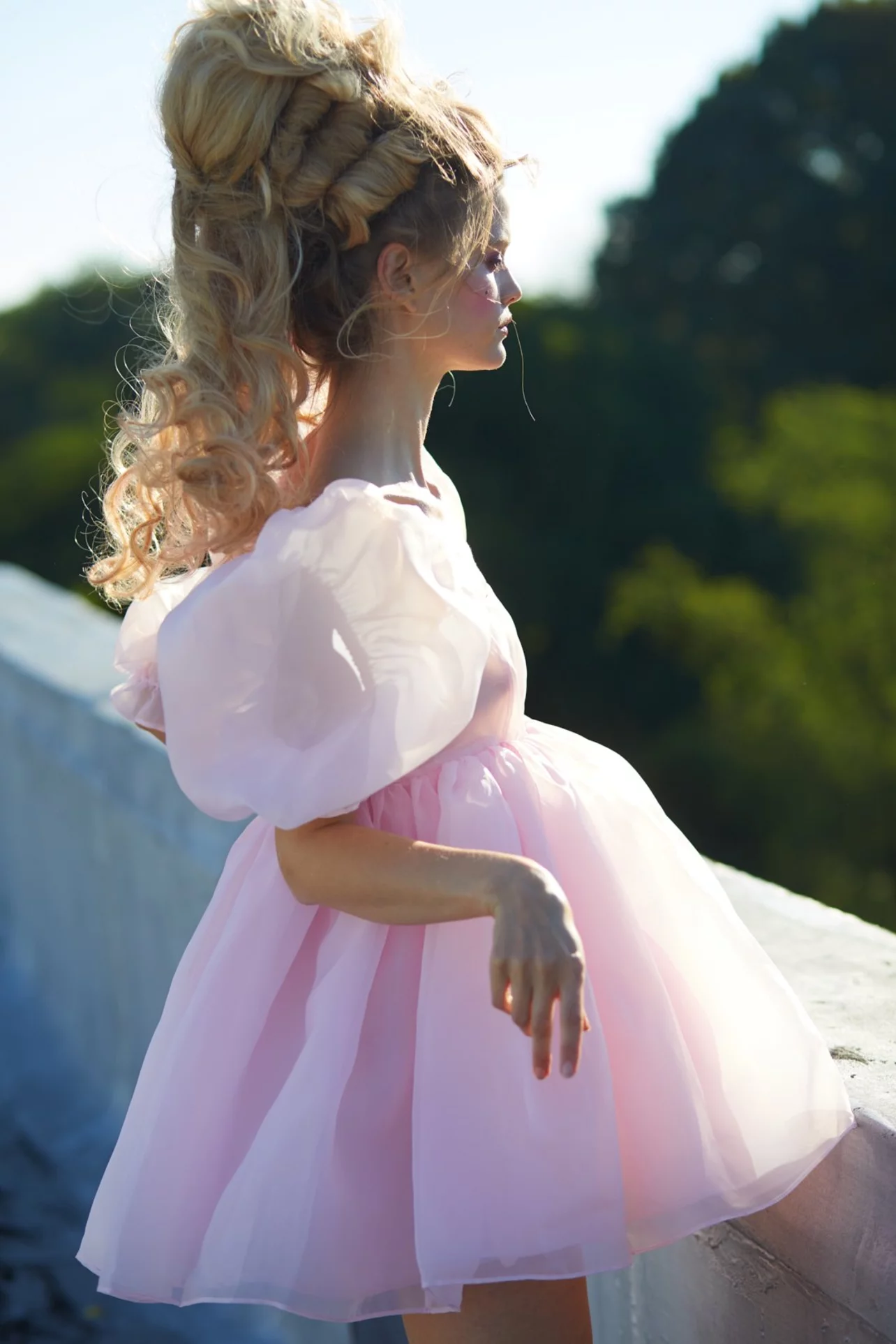 open lace back dress Halle Strapless Dress - Dusty Pink main image 0