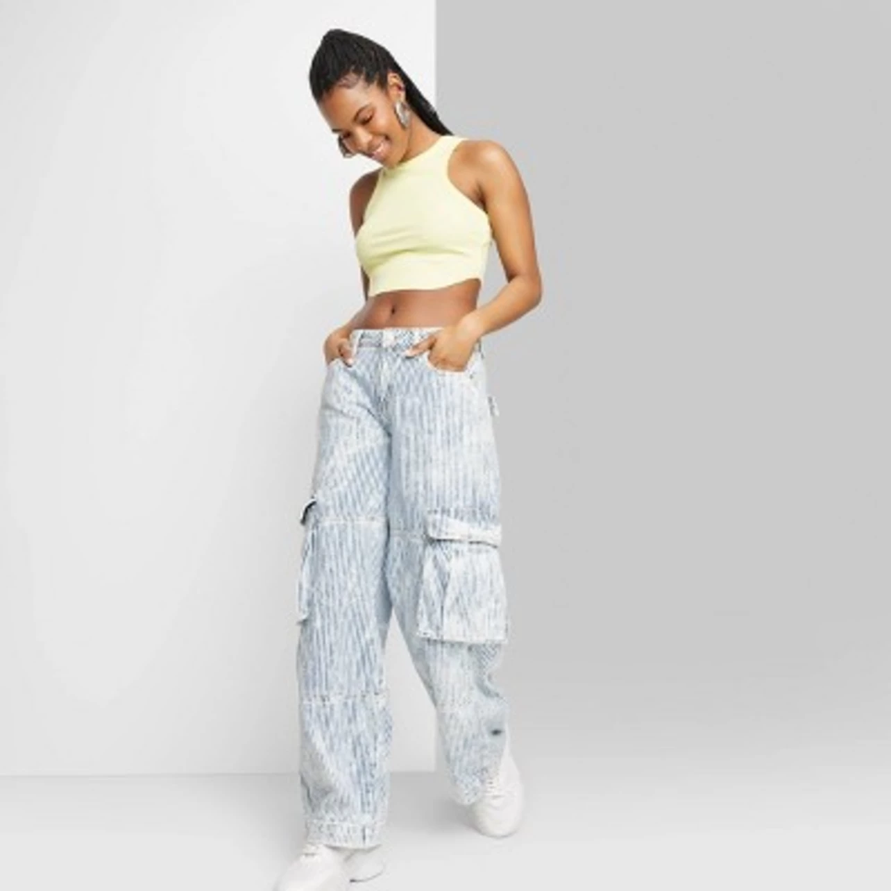 Rodeo – Target - Women's Mid-Rise Cargo Baggy Wide Leg Utility