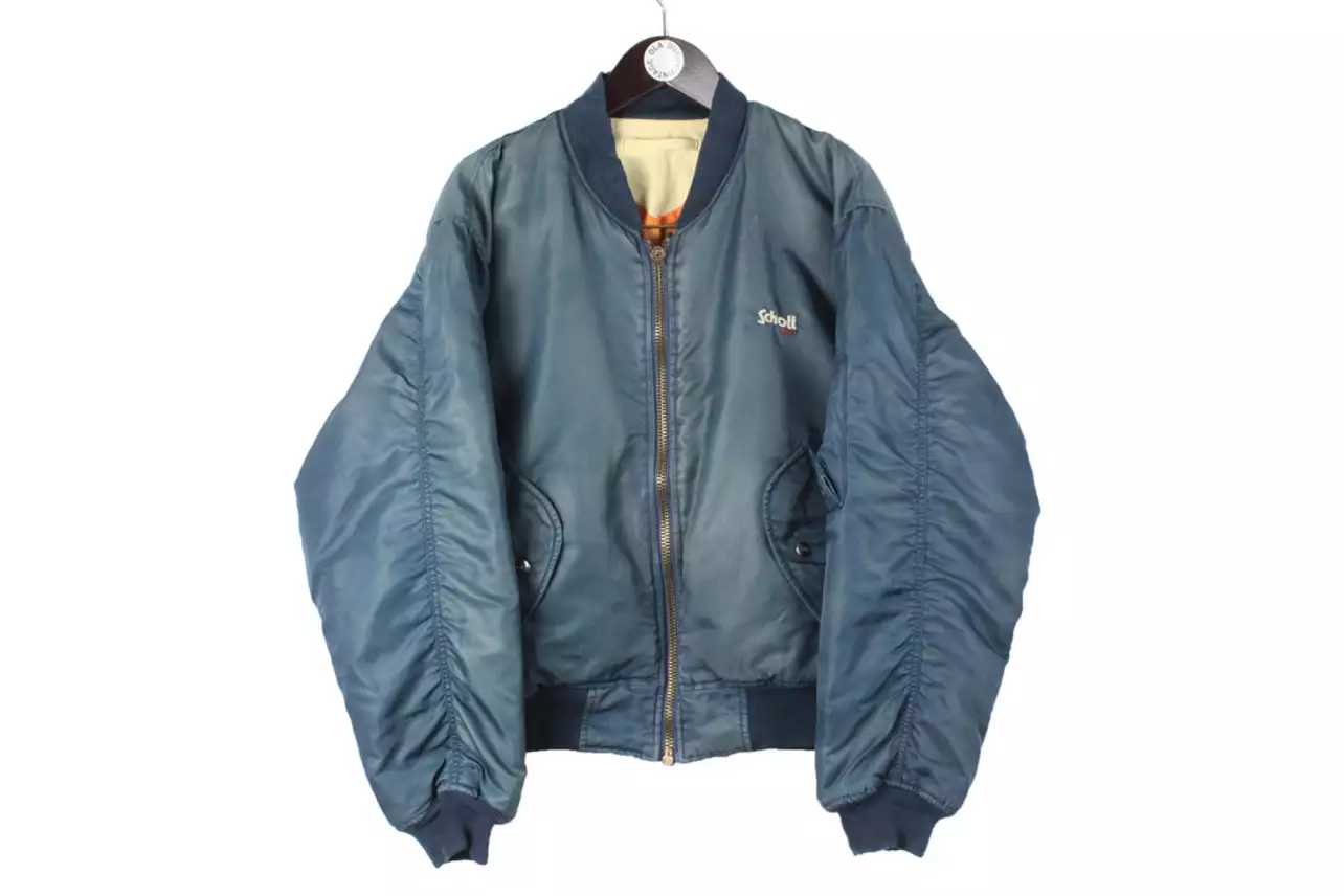 Ma1 Jacket Schott Coats Uk Schott MA-1 90's Fit Bomber Jacket Navy