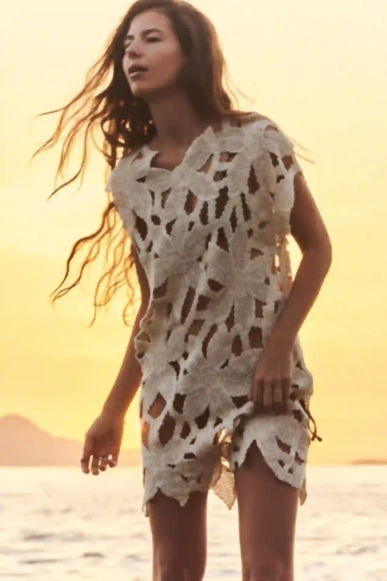 zara asymmetric crochet dress ZARA - ASYMMETRIC CROCHET DRESS