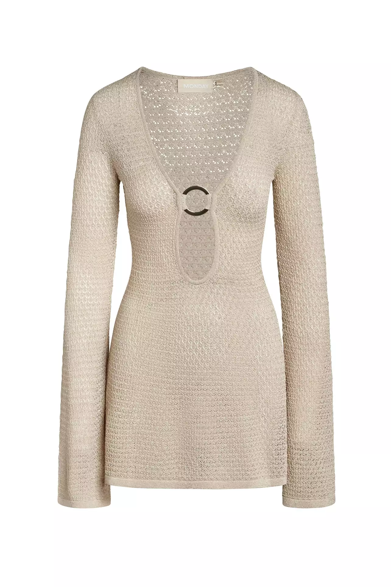 Rodeo  Monday Swimwear - Montego Mini Dress - Champagne Lurex Lace Crochet