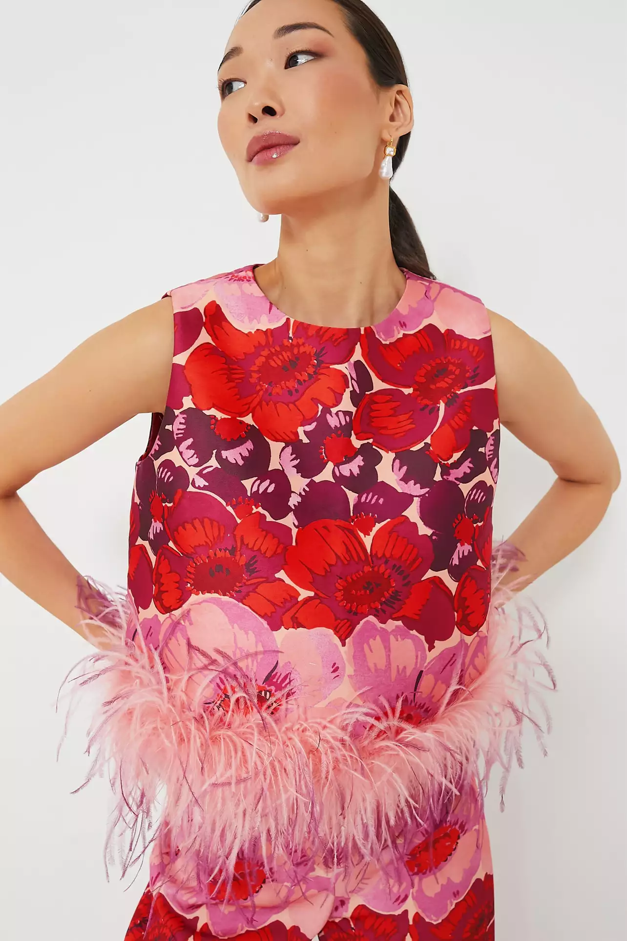 Rodeo  Tuckernuck - Poppy Stripe Feather Sabrina Blouse