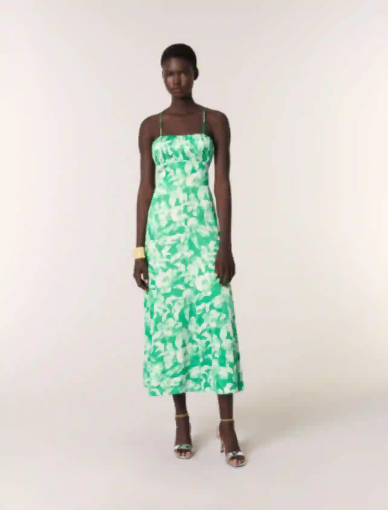 green emerald velvet dress Maje main image 0