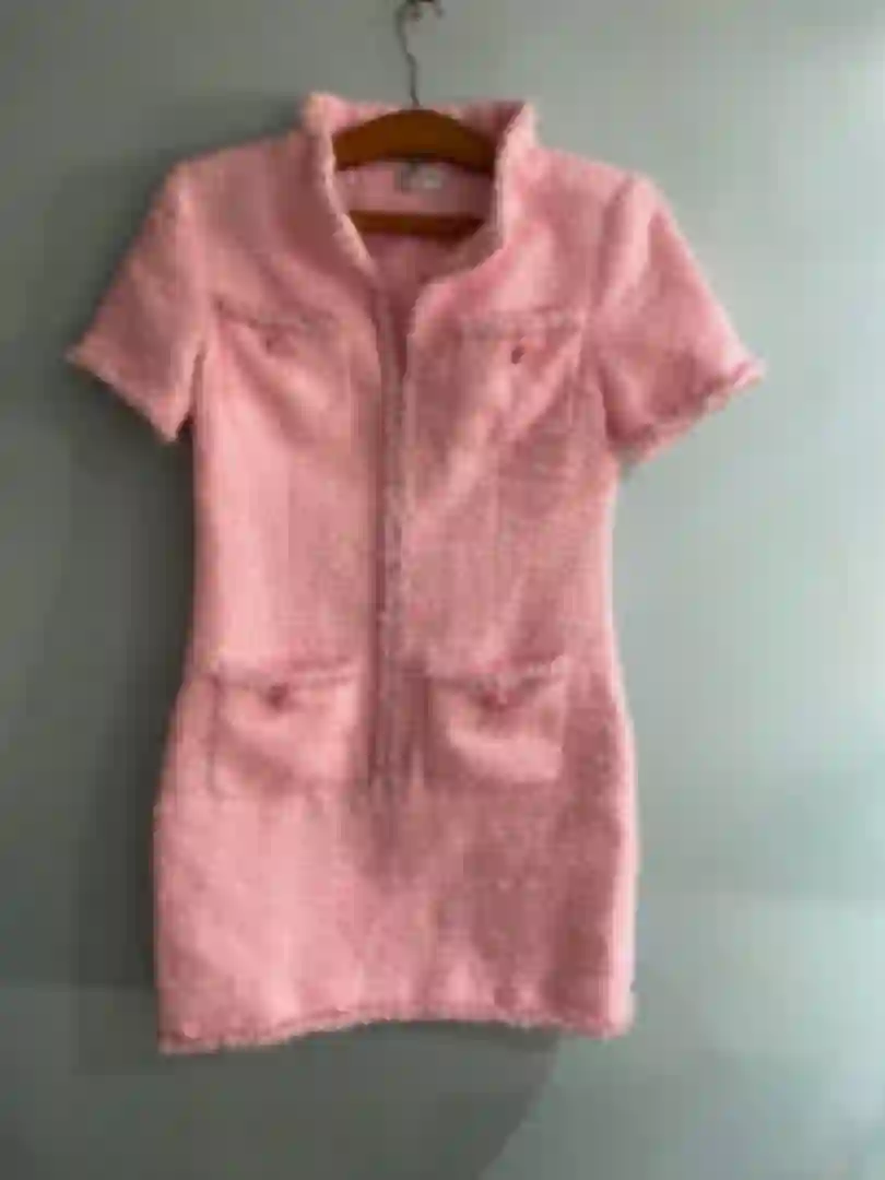 pink chanel tweed dress Chanel 19S pink tweed dress