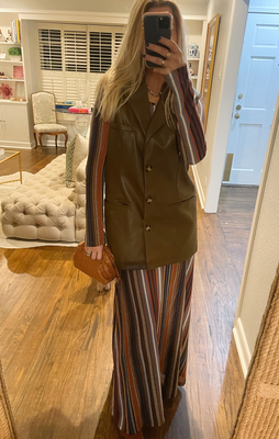 Rodeo  Something Navy - Striped Reversible Maxi Dress