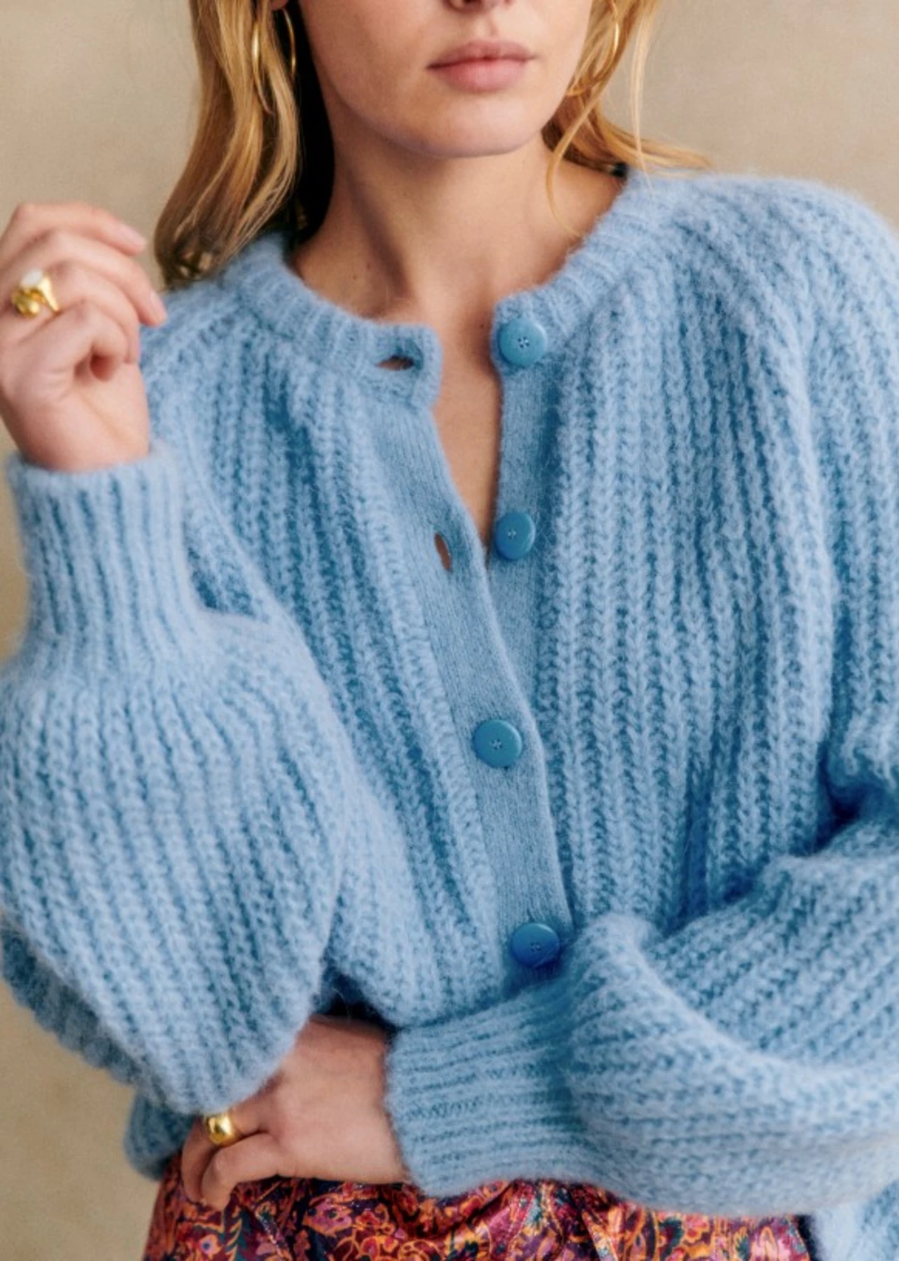 Rodeo – Emile Cardigan - Emile Cardigan - Iceberg Blue - Alpaca