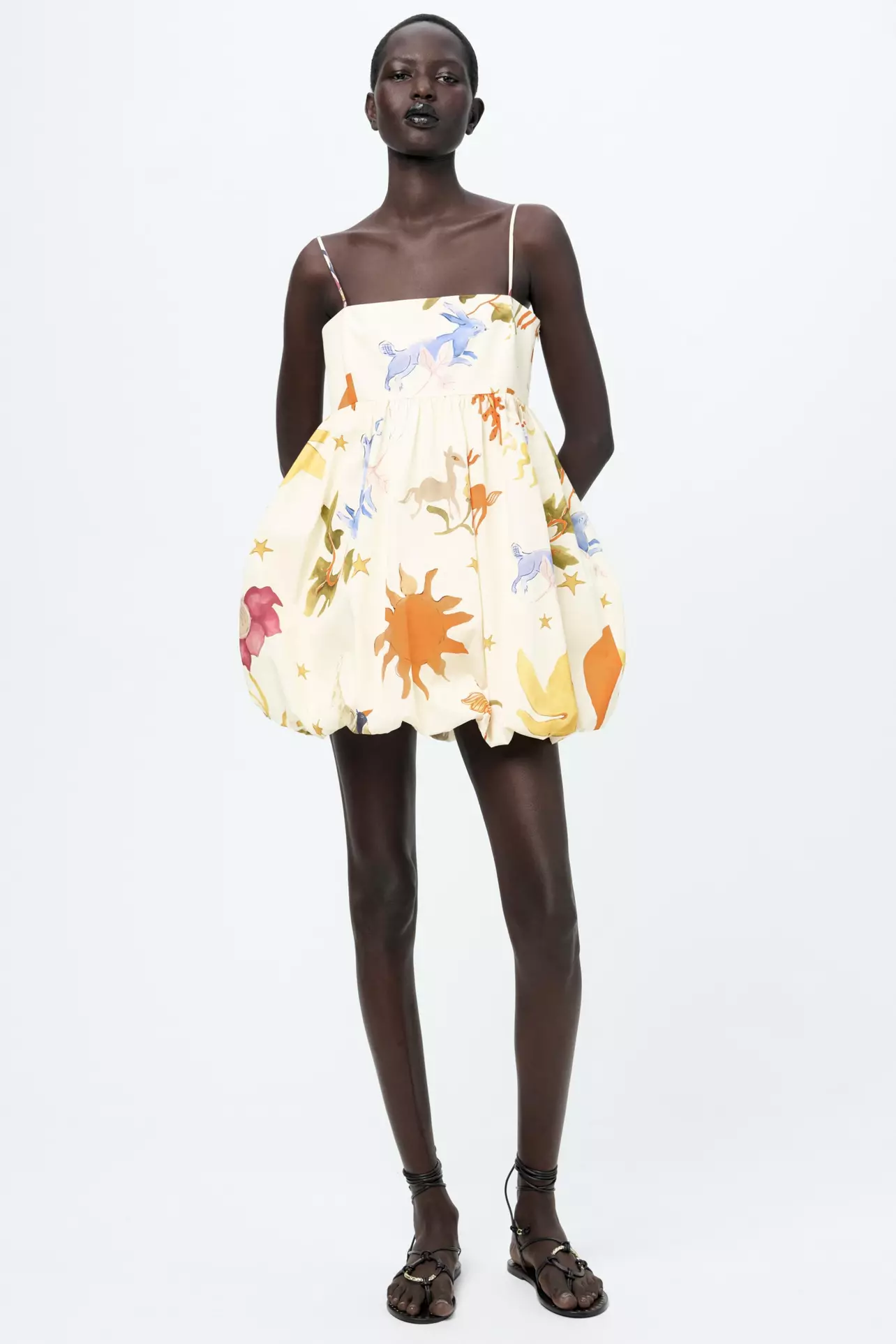 ☆こもも☆⑫ Rodeo – ZARA - VOLUMINOUS PRINTED DRESS ZW COLLECTION