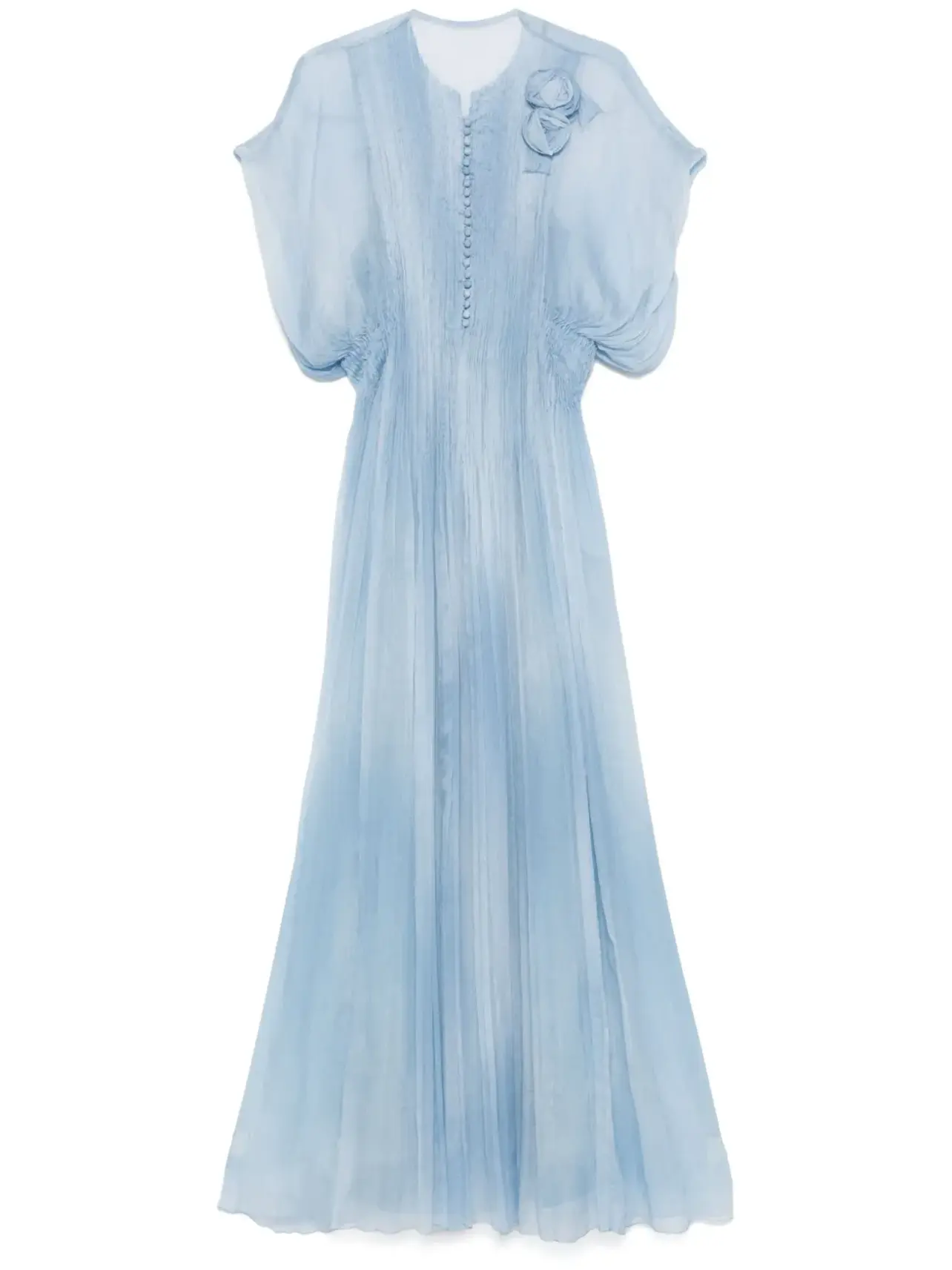 Rodeo  Ermanno Scervino - Ermanno Scervino floral-appliqu maxi dress -  Blue