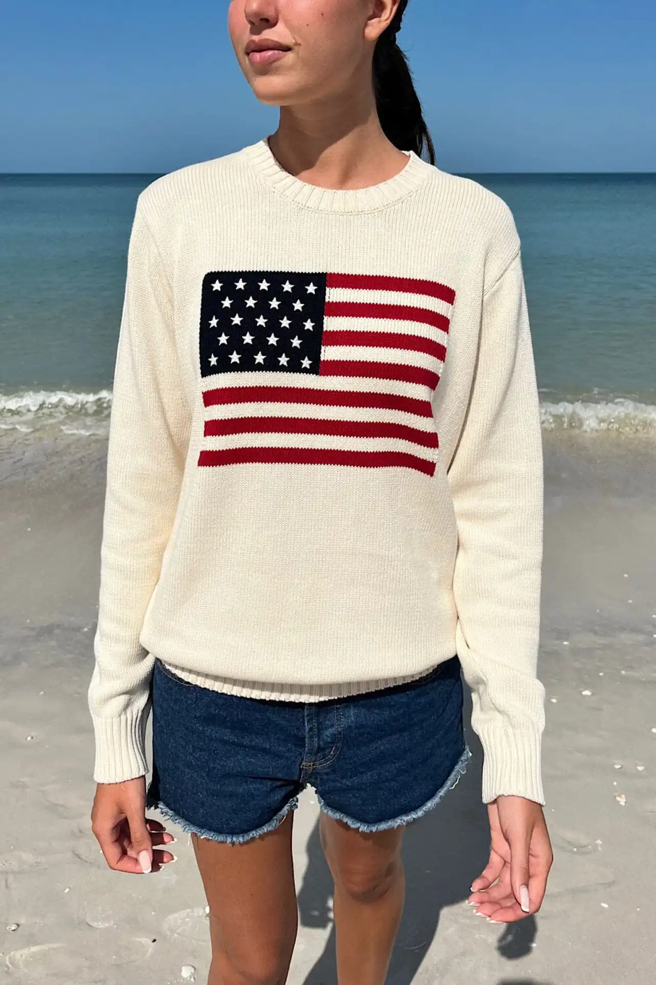その他 brandy American Rodeo – Brandy Melville - Nico American Flag Sweater