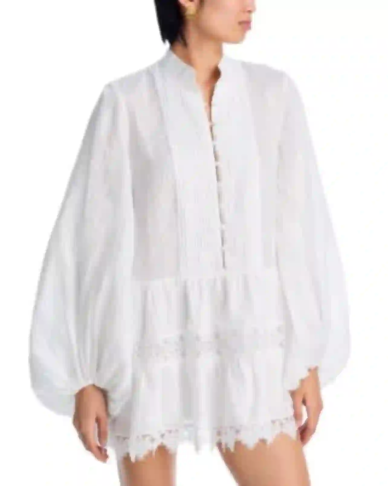 Rodeo  Bardot - Antonia Lace Trim Mini Dress