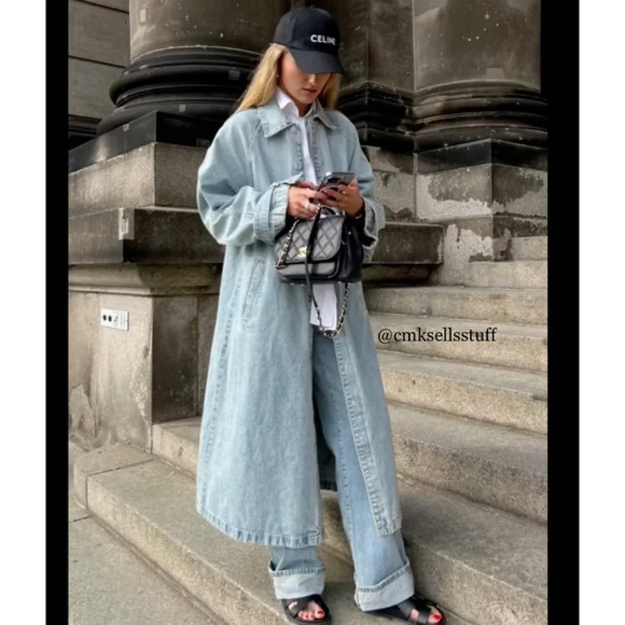 ZARA新品TRFデニムトレンチコートジャケット Rodeo – ZARA - Zara Light Blue TRF Denim Trench Coat NWT XS
