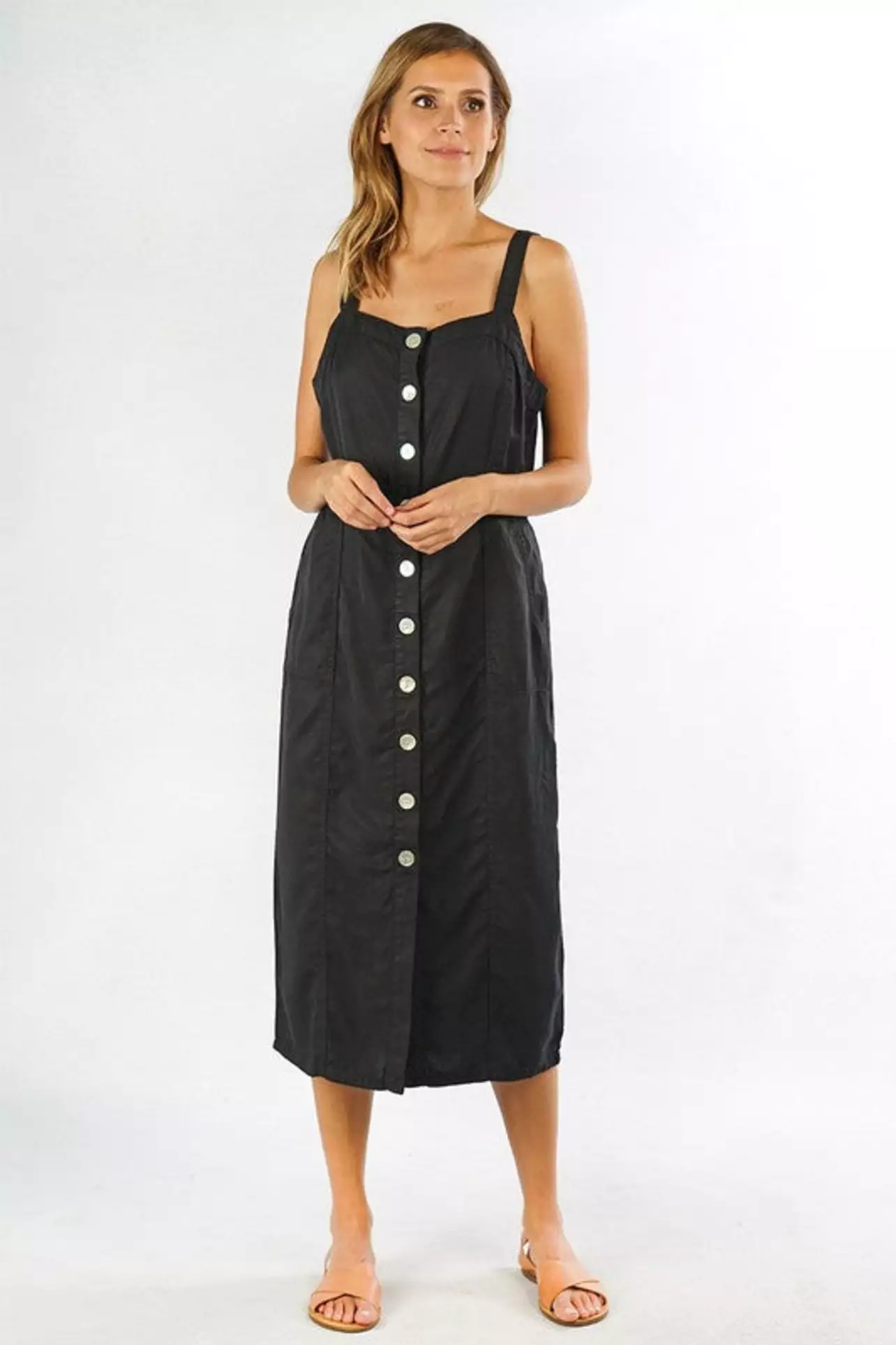knee length dresses for ladies The TENCEL™ Midi Slip Dress main image 0