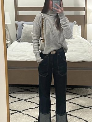 Rodeo – Sezane - Lauren Jumper - Mottled Grey - Yak Wool - Sézane